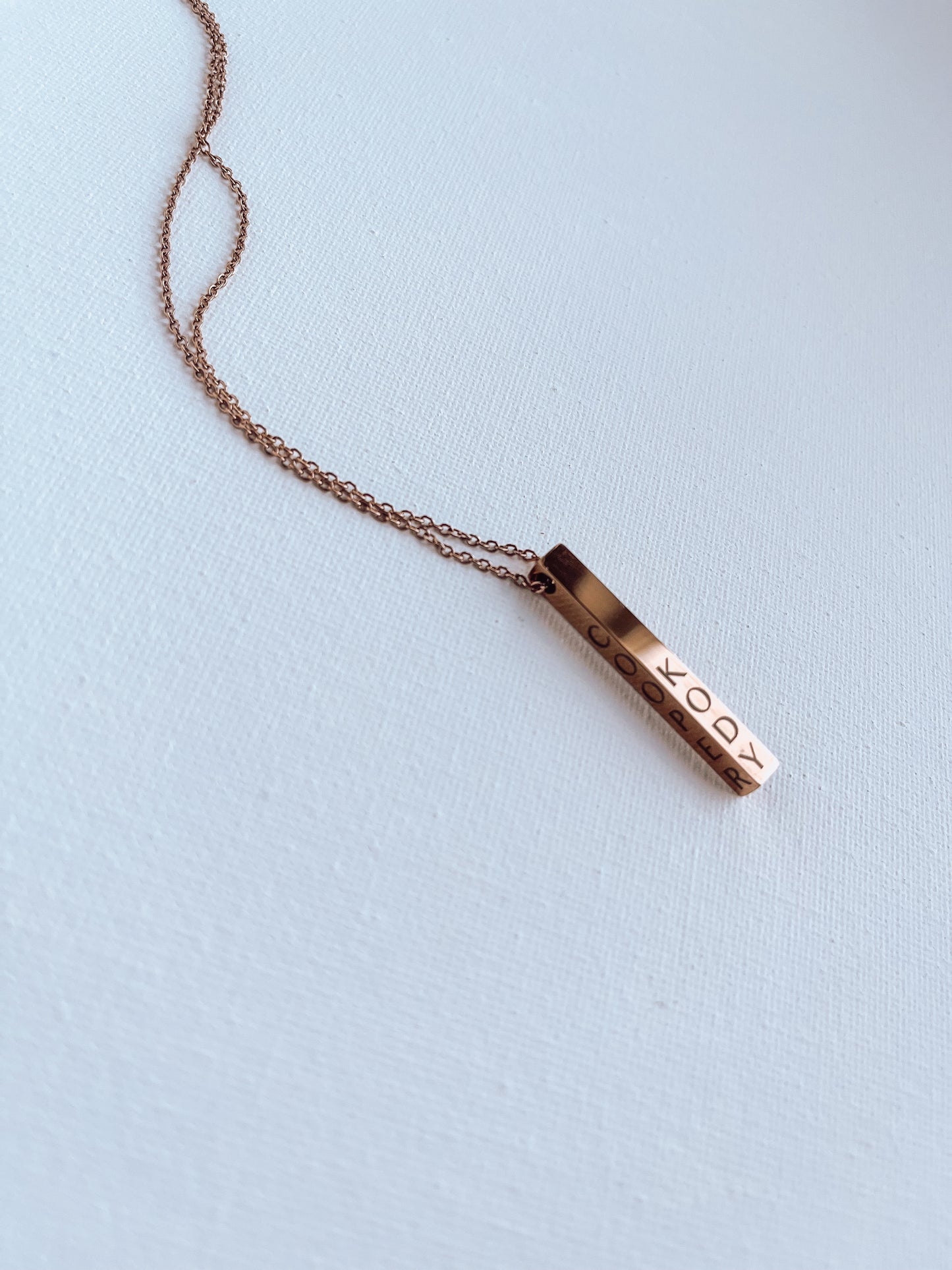 4 Sided Vertical Bar Necklace