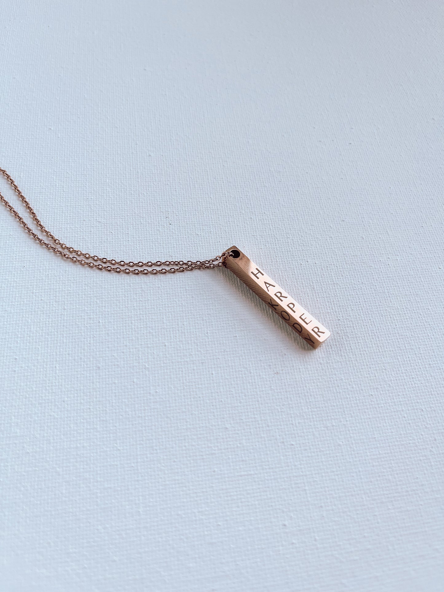 4 Sided Vertical Bar Necklace