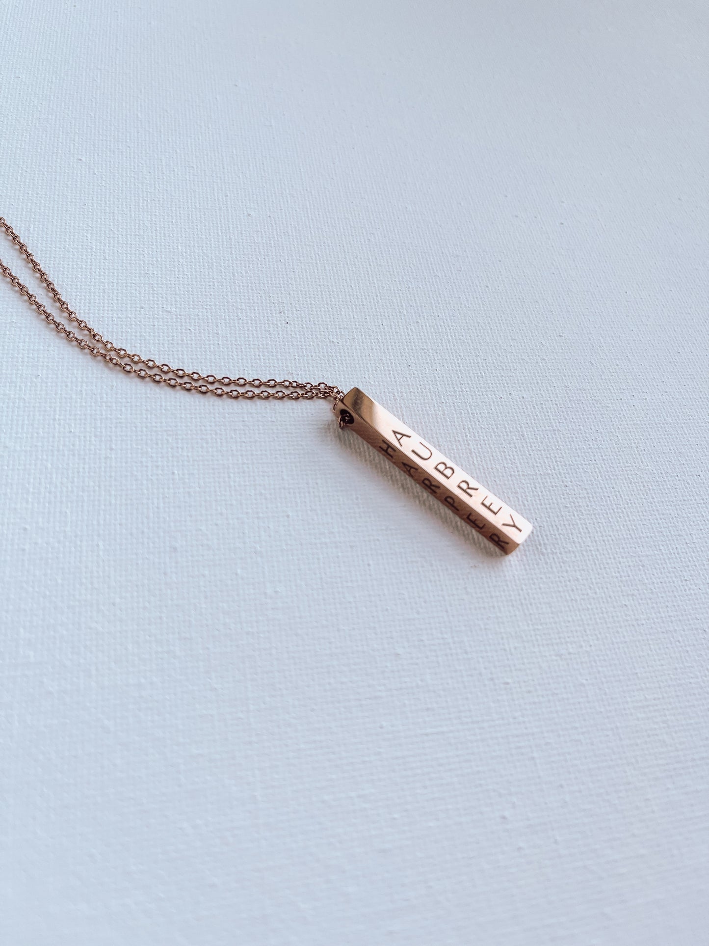 4 Sided Vertical Bar Necklace