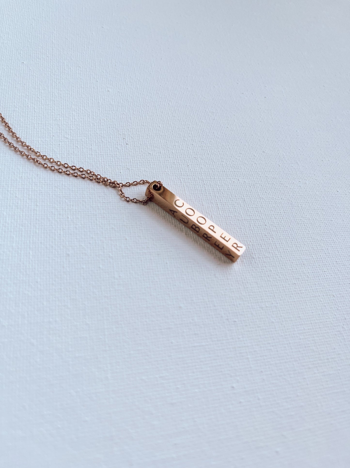 4 Sided Vertical Bar Necklace