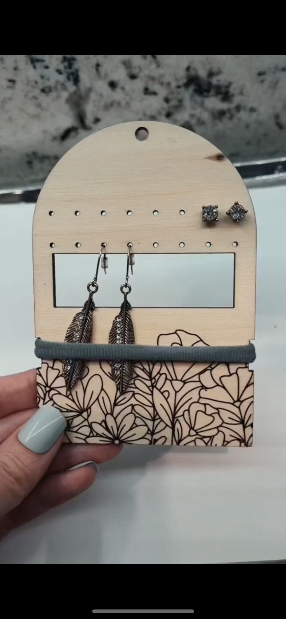 Travel Earring + Hairtie Holder