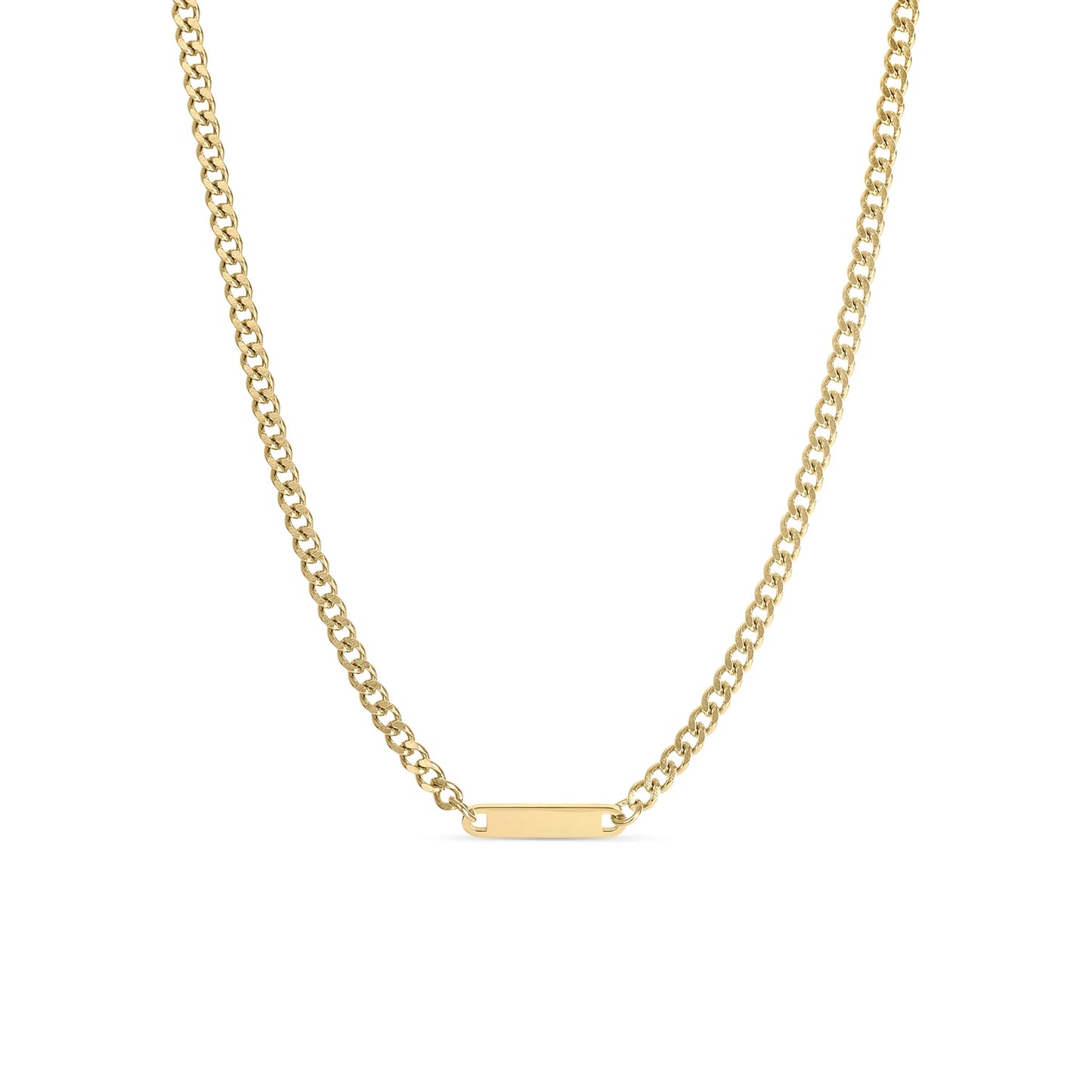 Curb Chain Mini Bar Necklace