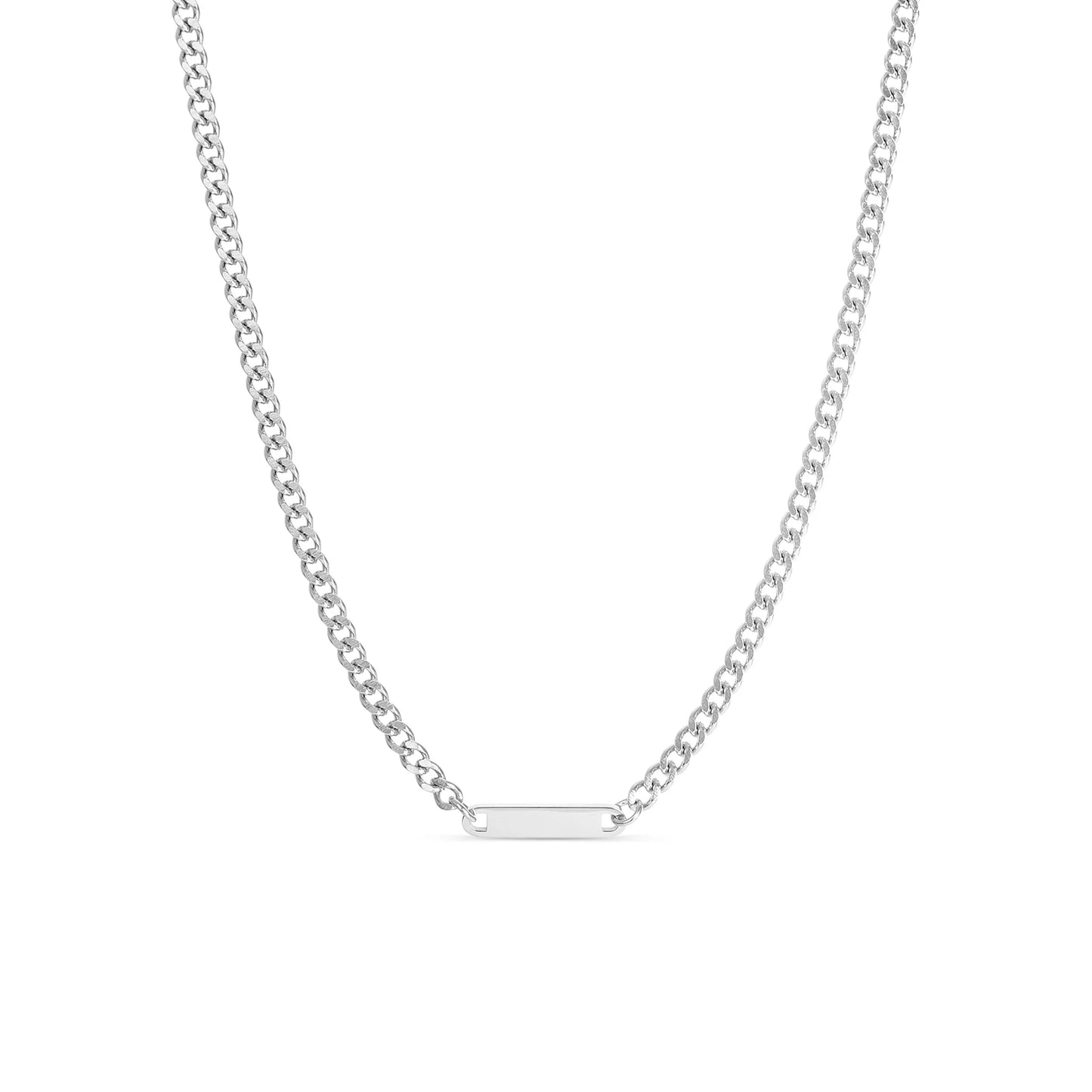 Curb Chain Mini Bar Necklace