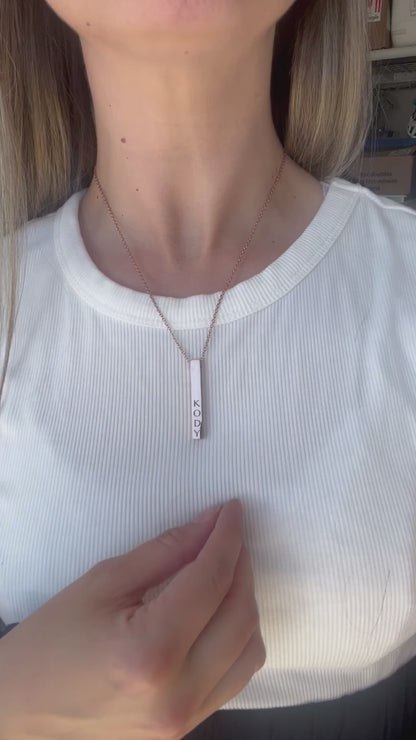 4 Sided Vertical Bar Necklace